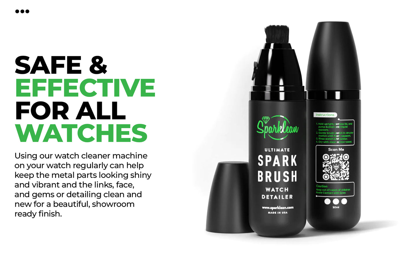 Sparkbrush Soft-Bristle doux sur tous les métaux, bijoux et montres