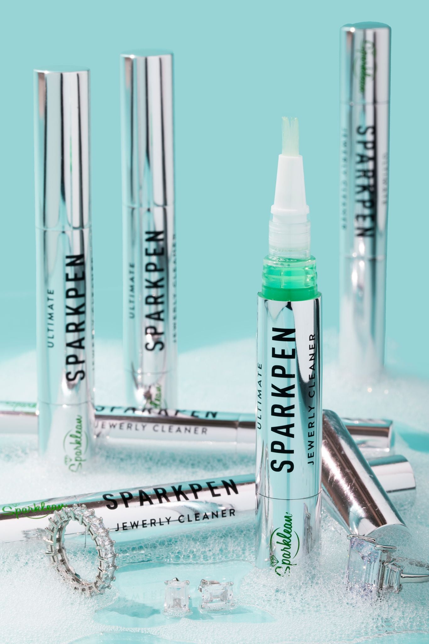 Sparklean Sparkpen: Natural, Non-Abrasive Fine-Tip Jewelry Cleaner – Ideal for Diamonds, Precious Metals, and Gemstones